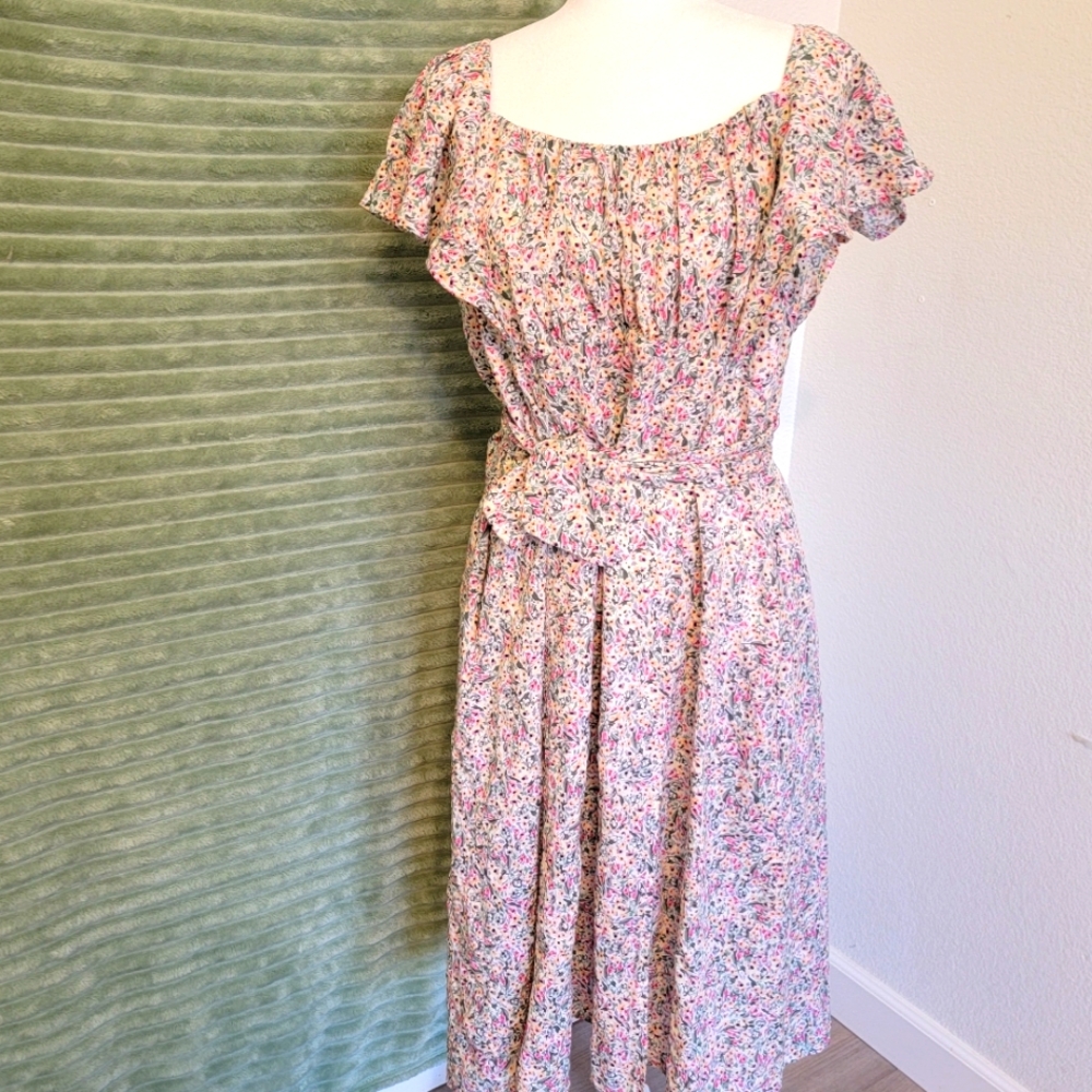 Arula Multi Colored Midi Dress Size Sz